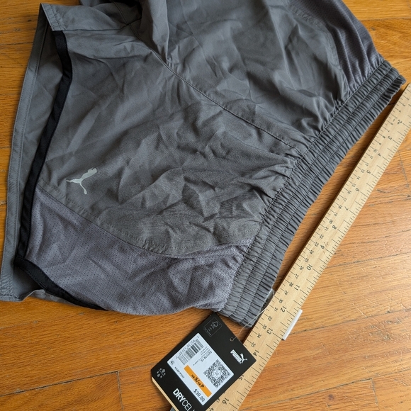 163/164.Nwt Puma Charcoal Gray Running Shorts - Picture 6 of 6